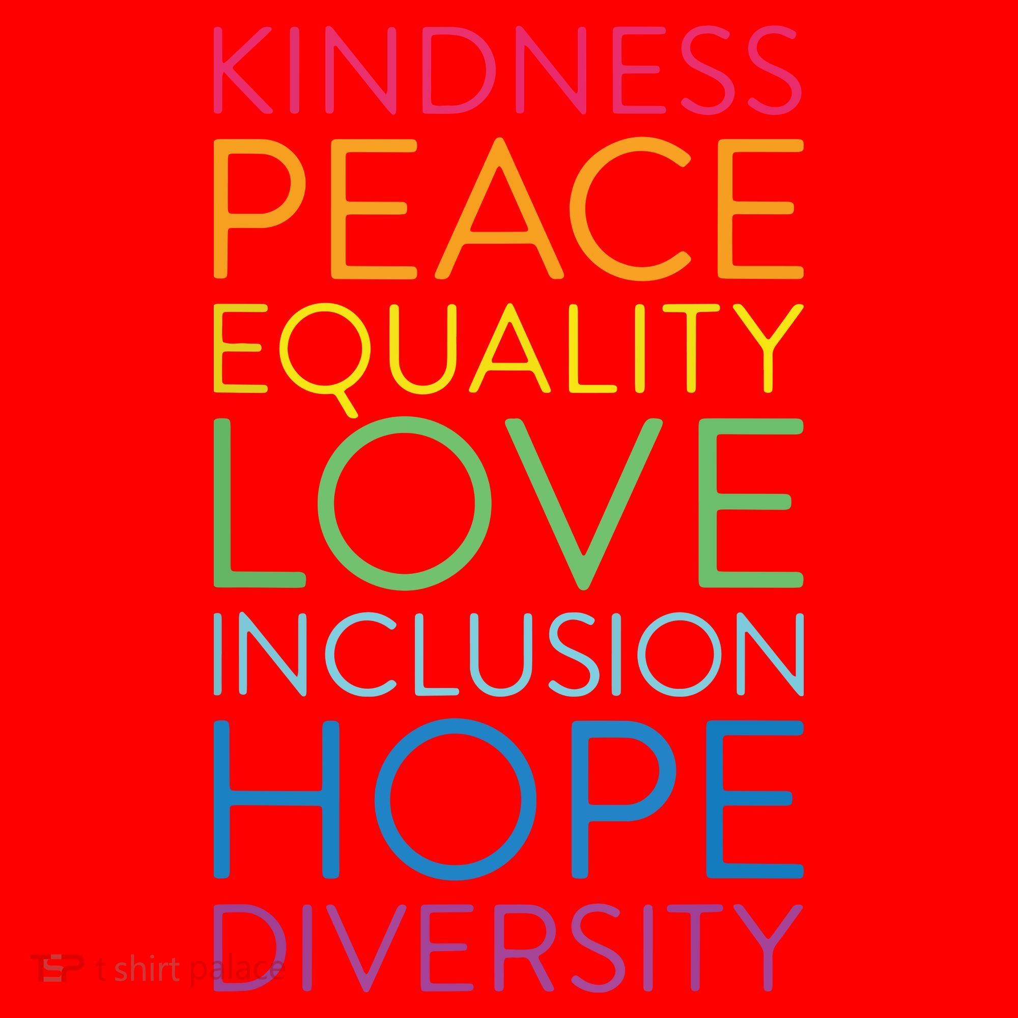 Peace Love Inclusion Equality Diversity Human Rights Santa Hat