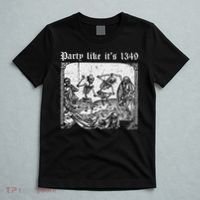 Party Like It's 1349 Black Death European Plague Rat T-Shirt thumb 5