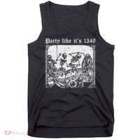 Party Like It's 1349 Black Death European Plague Rat Tank Top thumb 0
