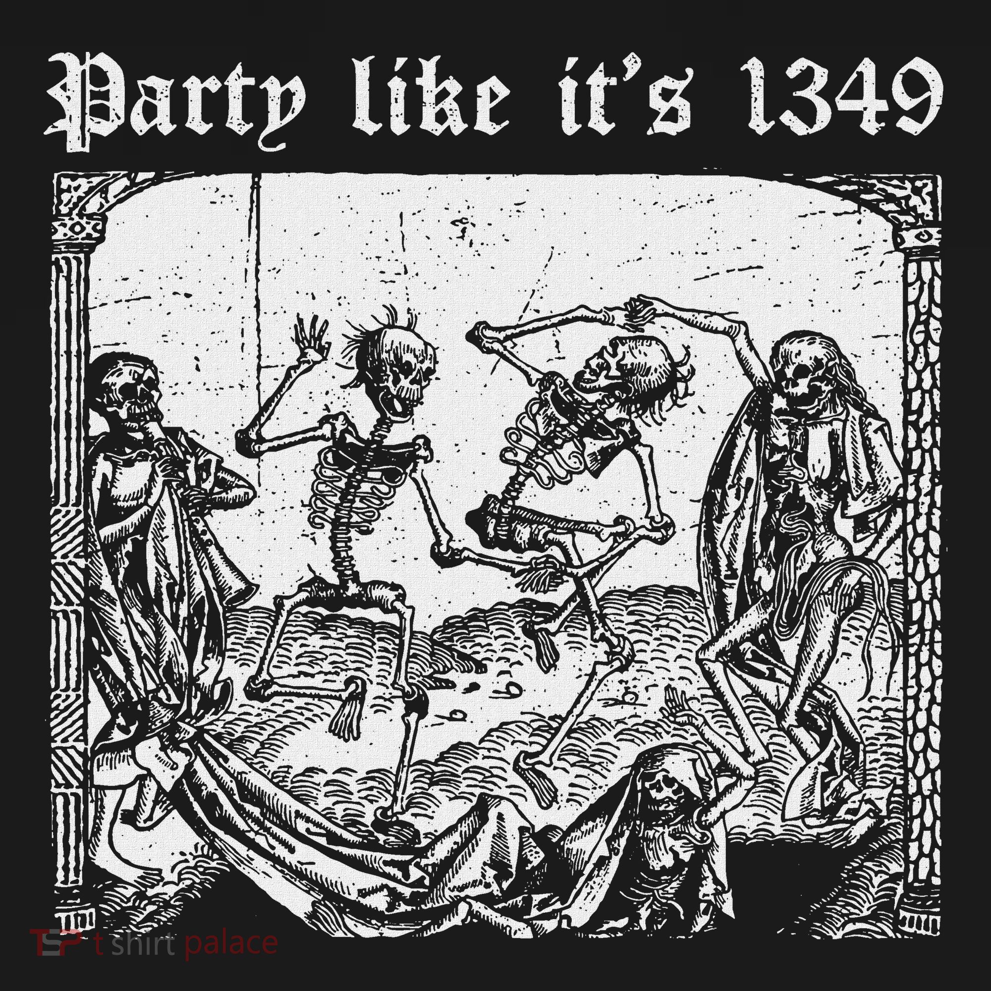 Party Like It's 1349 Black Death European Plague Rat Tank Top