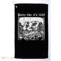 Party Like It's 1349 Black Death European Plague Rat Golf Towel thumb 0
