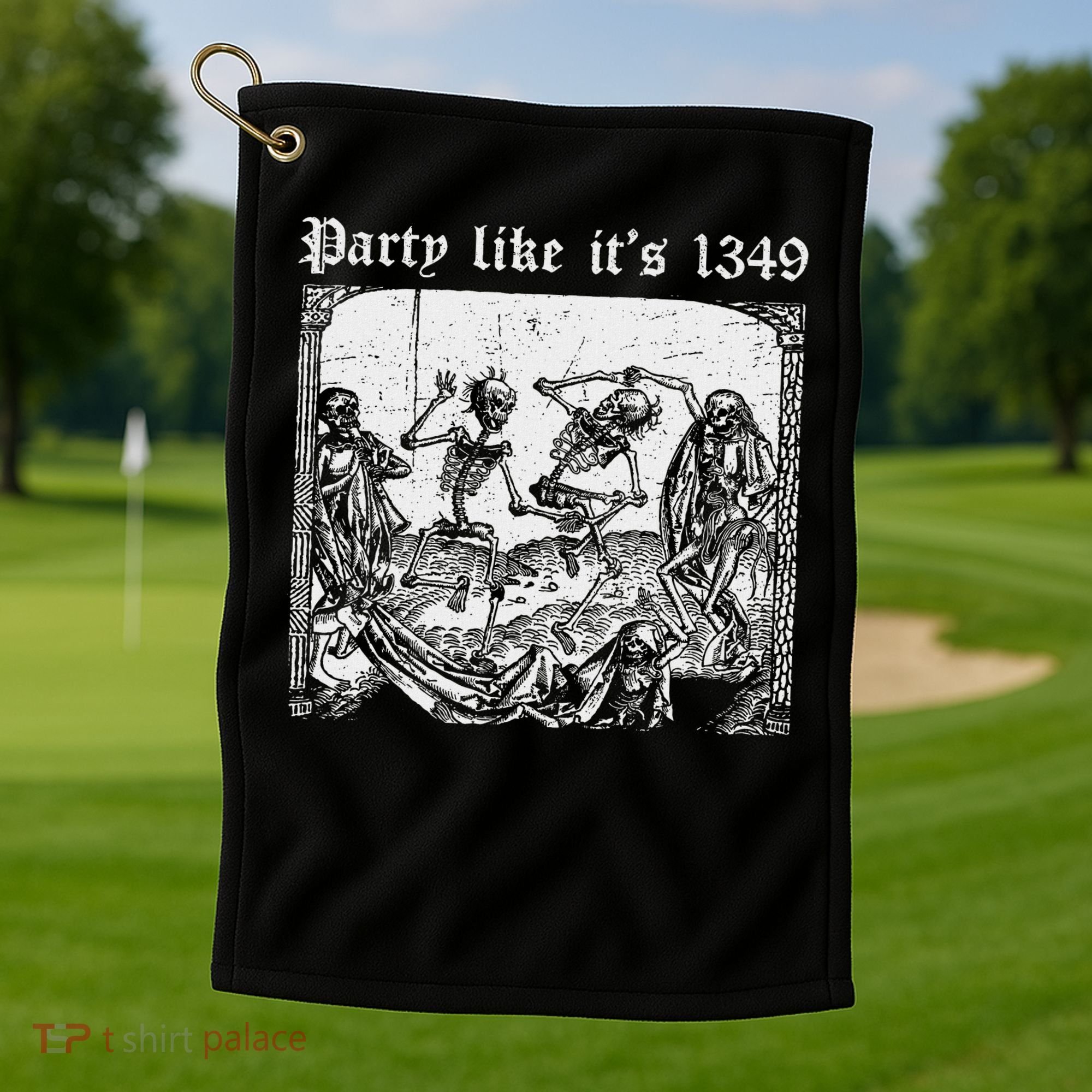 Party Like It's 1349 Black Death European Plague Rat Golf Towel