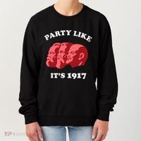 Party Like ItS 1917 Funny Communist Women's Sweatshirt thumb 0