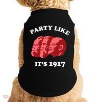 Party Like ItS 1917 Funny Communist Doggie Tank thumb 0