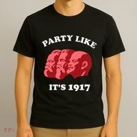 Party Like ItS 1917 Funny Communist T-Shirt thumb 3