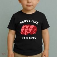Party Like ItS 1917 Funny Communist Toddler T-Shirt thumb 2