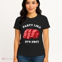 Party Like ItS 1917 Funny Communist Women's T-Shirt thumb 4