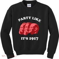 Party Like ItS 1917 Funny Communist Kids Sweatshirt thumb 0
