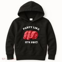 Party Like ItS 1917 Funny Communist Kids Hoodie thumb 0