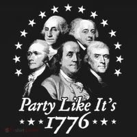 Party Like Its 1776 4th Of July Founding Fathers USA America Ornament thumb 1