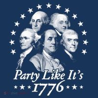 Party Like Its 1776 4th Of July Founding Fathers USA America Women's Tank Top thumb 5