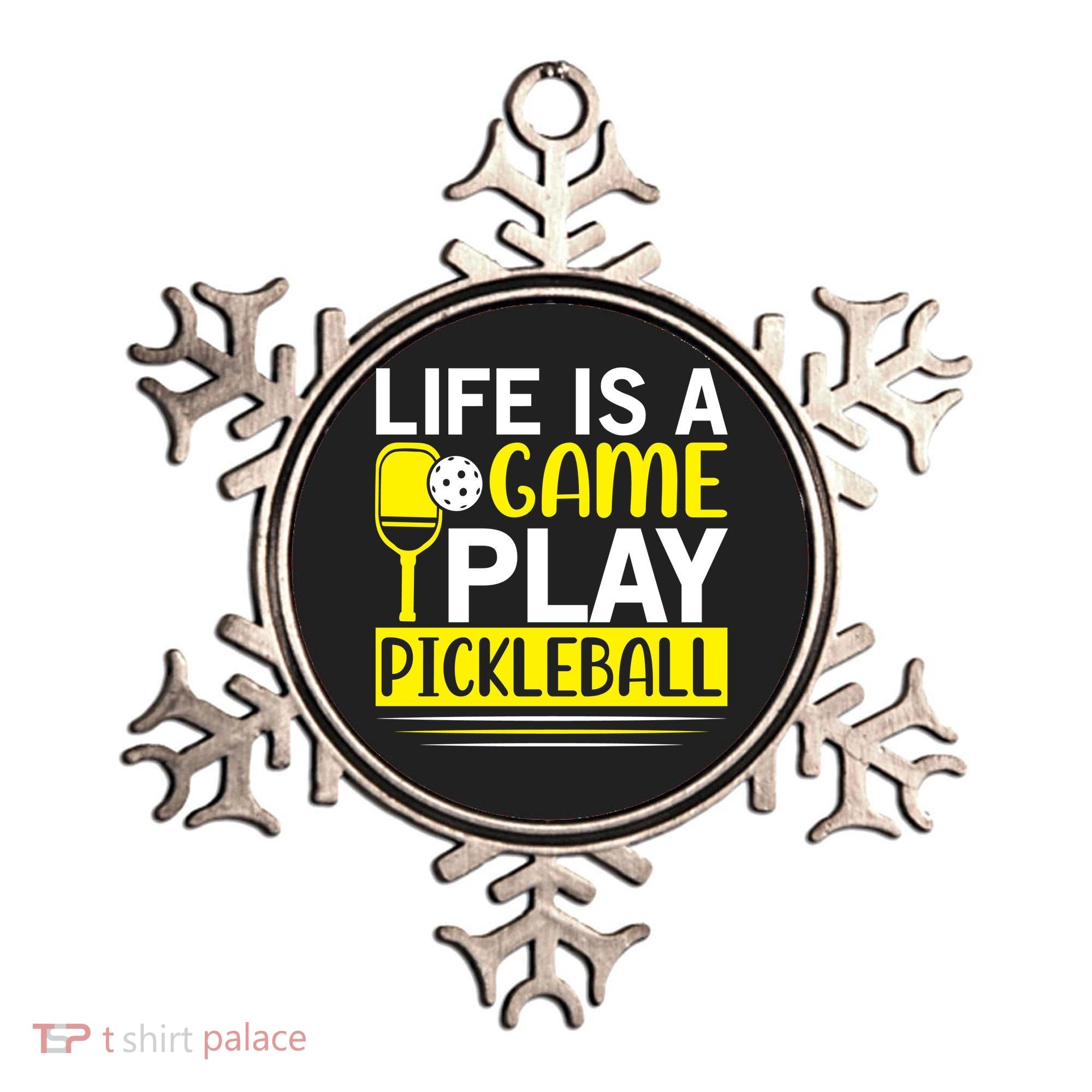 Pickleball Life Is A Game Play Pickleball Funny Pickleball Gift Ornament