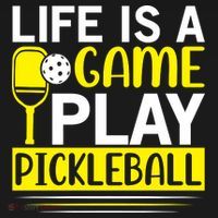 Pickleball Life Is A Game Play Pickleball Funny Pickleball Gift Ornament thumb 1