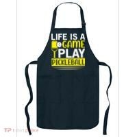 Pickleball Life Is A Game Play Pickleball Funny Pickleball Gift Apron thumb 0