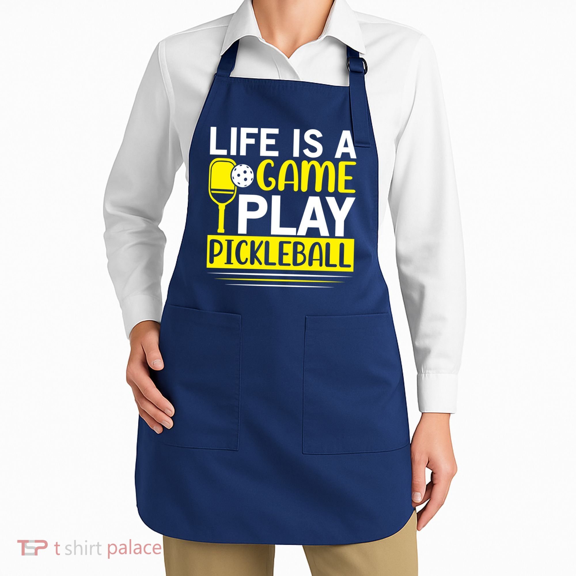 Pickleball Life Is A Game Play Pickleball Funny Pickleball Gift Apron
