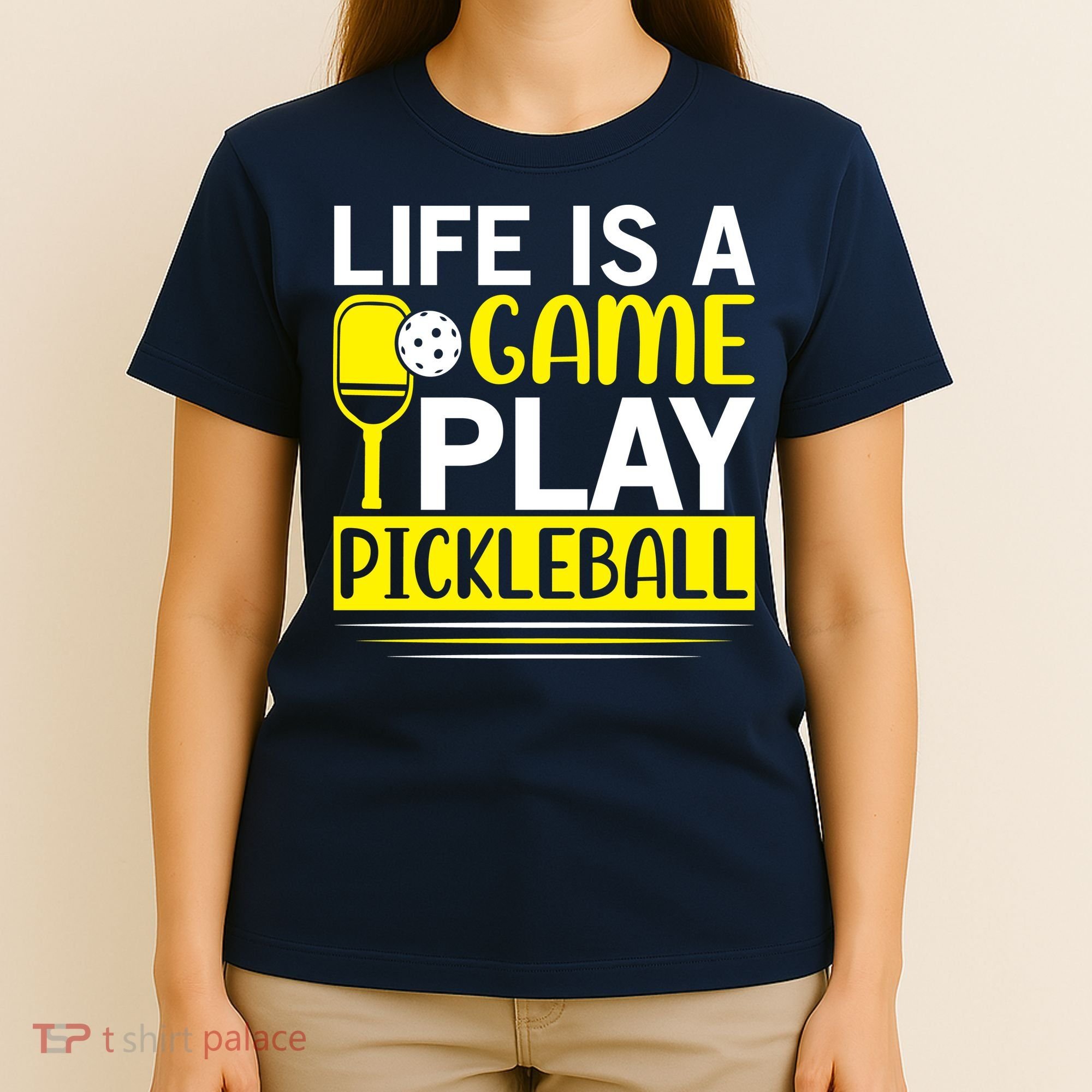Pickleball Life Is A Game Play Pickleball Funny Pickleball Gift T-Shirt