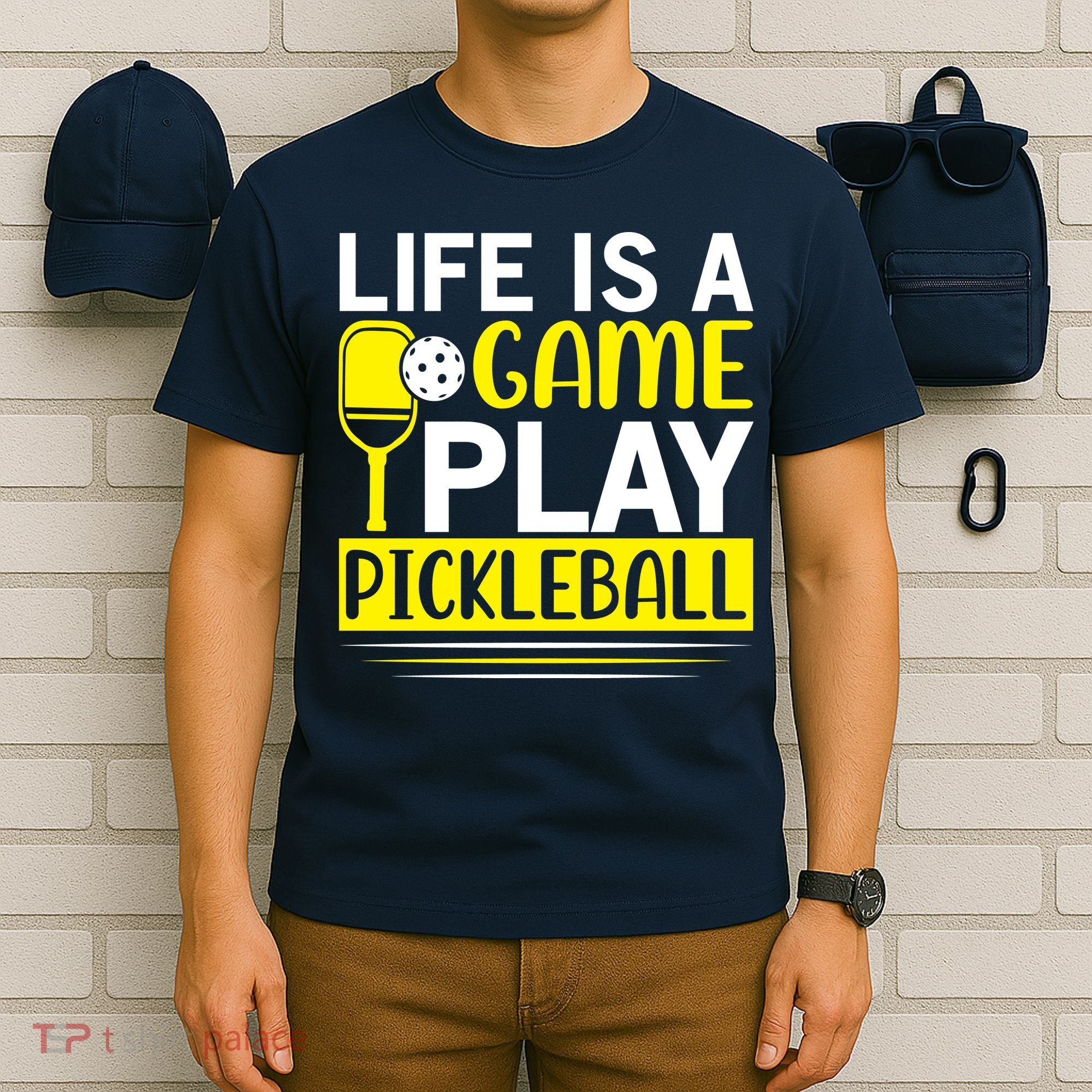 Pickleball Life Is A Game Play Pickleball Funny Pickleball Gift T-Shirt
