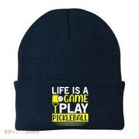 Pickleball Life Is A Game Play Pickleball Funny Pickleball Gift Beanie thumb 0