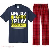 Pickleball Life Is A Game Play Pickleball Funny Pickleball Gift Pajama Set thumb 0