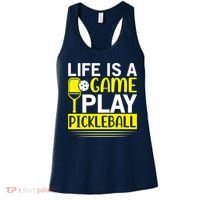 Pickleball Life Is A Game Play Pickleball Funny Pickleball Gift Women's Tank Top thumb 0