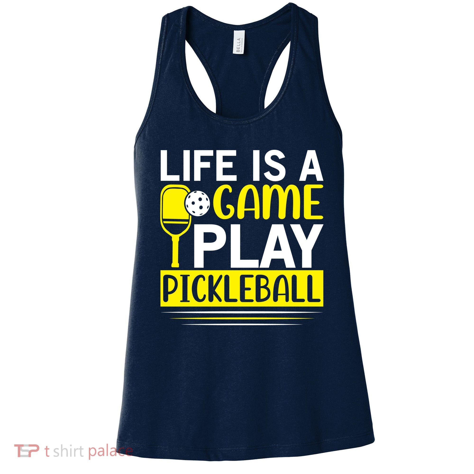 Pickleball Life Is A Game Play Pickleball Funny Pickleball Gift Women's Tank Top
