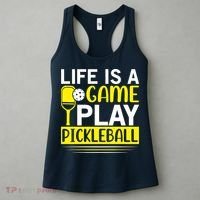 Pickleball Life Is A Game Play Pickleball Funny Pickleball Gift Women's Tank Top thumb 3