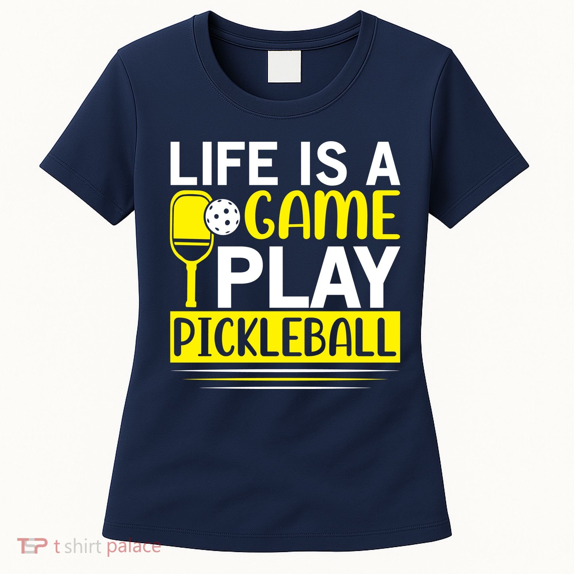 Pickleball Life Is A Game Play Pickleball Funny Pickleball Gift Women's T-Shirt