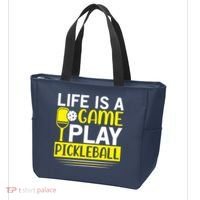 Pickleball Life Is A Game Play Pickleball Funny Pickleball Gift Tote Bag thumb 3