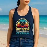 Pickleball Lover If You Want Soft Serve Go Get Ice Cream Women's Tank Top thumb 2