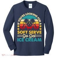 Pickleball Lover If You Want Soft Serve Go Get Ice Cream Kids Long Sleeve Shirt thumb 0