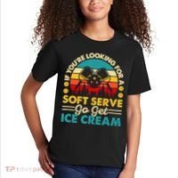 Pickleball Lover If You Want Soft Serve Go Get Ice Cream Kids T-Shirt thumb 2