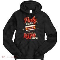 Party Like Its 1970 Disco 1970s Funky Party 70s Groove Tie Dye Hoodie thumb 0
