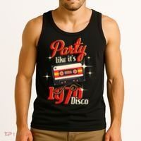 Party Like Its 1970 Disco 1970s Funky Party 70s Groove Tank Top thumb 3