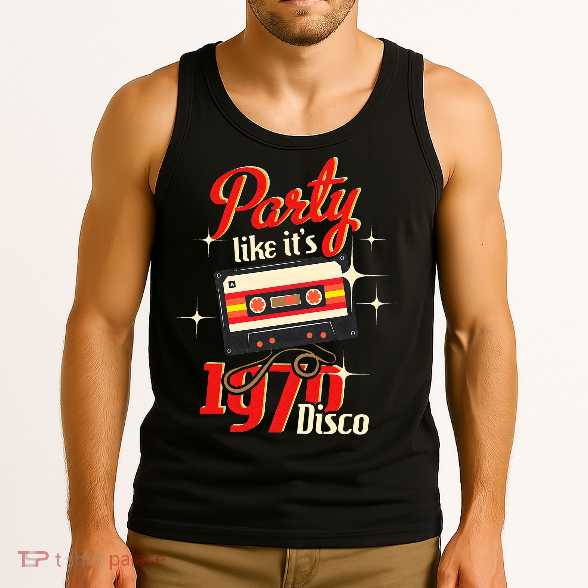 Party Like Its 1970 Disco 1970s Funky Party 70s Groove Tank Top
