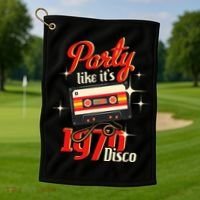 Party Like Its 1970 Disco 1970s Funky Party 70s Groove Golf Towel thumb 1