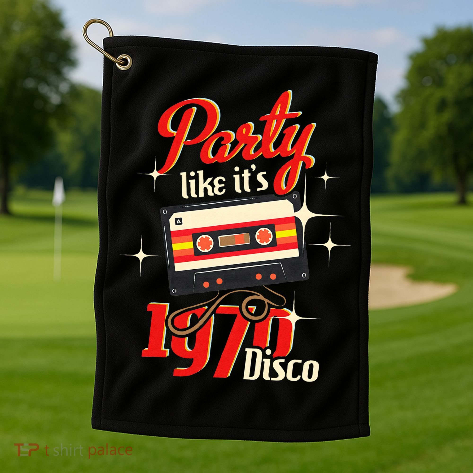 Party Like Its 1970 Disco 1970s Funky Party 70s Groove Golf Towel