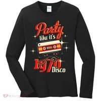 Party Like Its 1970 Disco 1970s Funky Party 70s Groove Women's Long Sleeve Shirt thumb 0