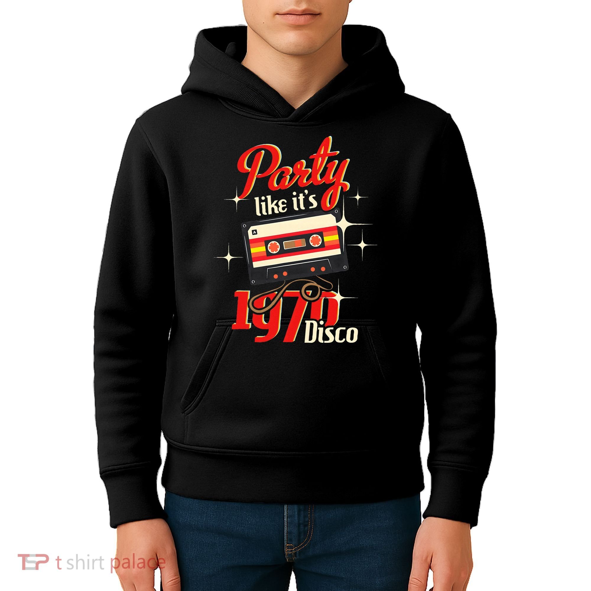 Party Like Its 1970 Disco 1970s Funky Party 70s Groove Kids Hoodie