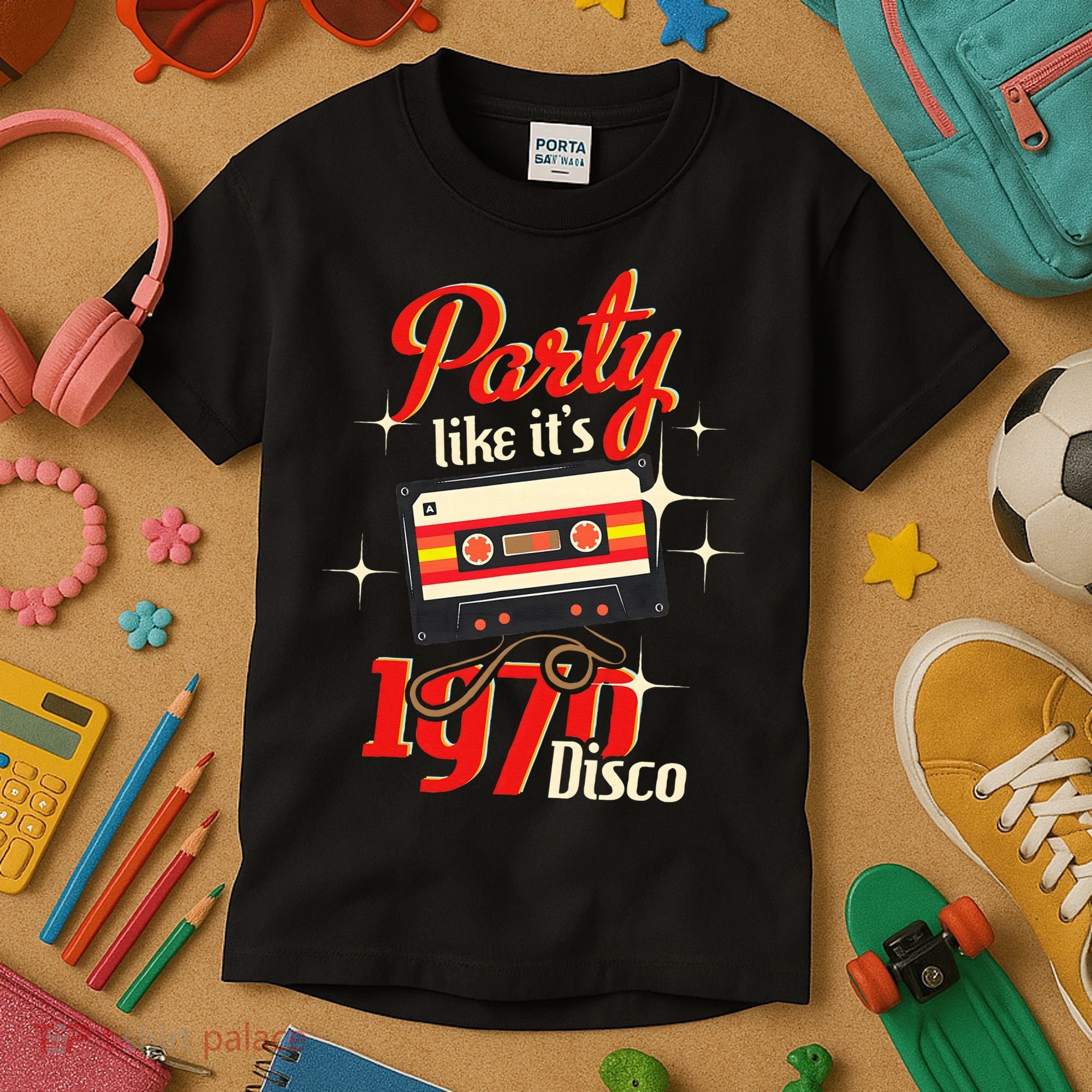 Party Like Its 1970 Disco 1970s Funky Party 70s Groove Kids T-Shirt