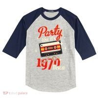 Party Like Its 1970 Disco 1970s Funky Party 70s Groove Kids Colorblock Raglan Jersey thumb 0