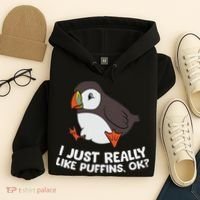 Puffin Lover I Just Really Like Puffins Ok Hoodie thumb 4