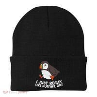 Puffin Lover I Just Really Like Puffins Ok Beanie thumb 0
