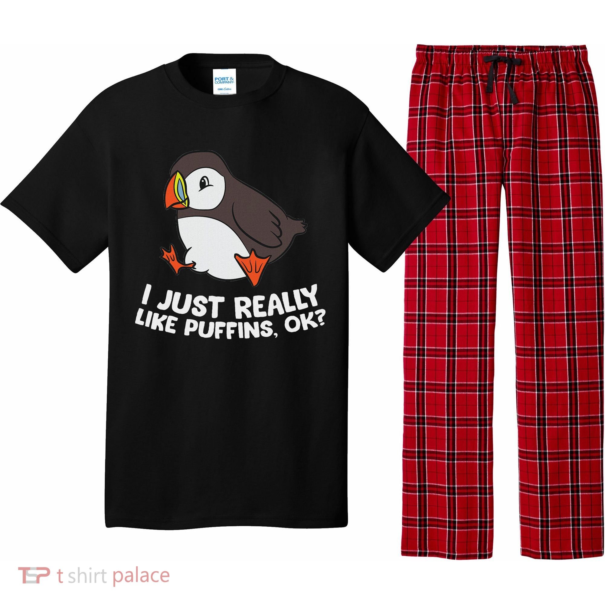 Puffin Lover I Just Really Like Puffins Ok Pajama Set
