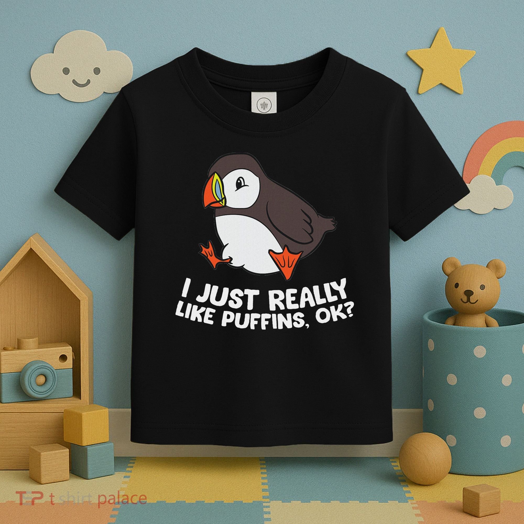 Puffin Lover I Just Really Like Puffins Ok Toddler T-Shirt