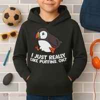Puffin Lover I Just Really Like Puffins Ok Kids Hoodie thumb 2