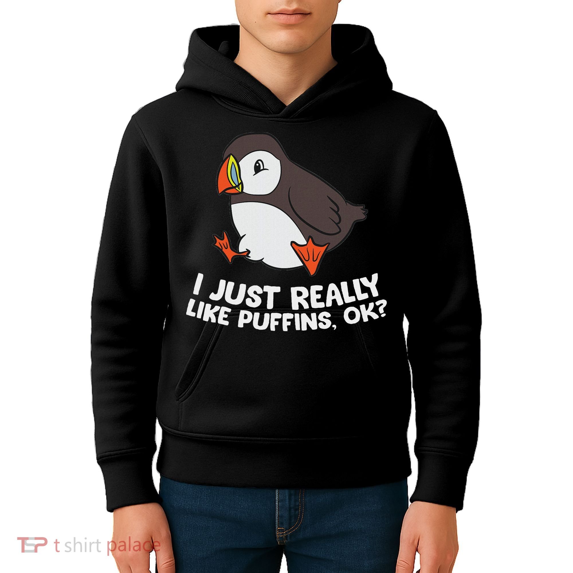 Puffin Lover I Just Really Like Puffins Ok Kids Hoodie