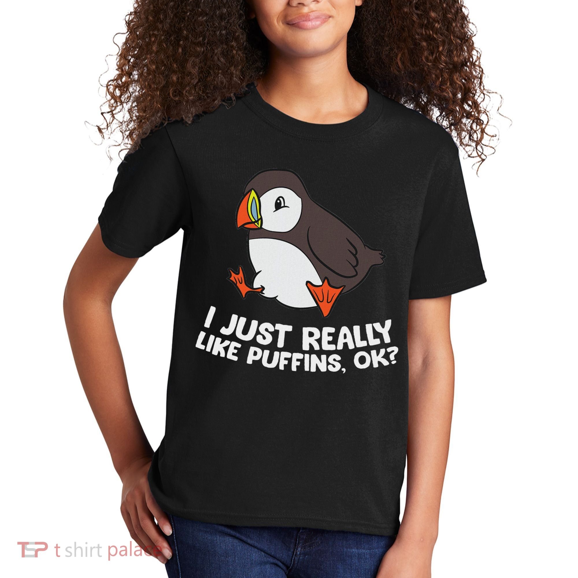 Puffin Lover I Just Really Like Puffins Ok Kids T-Shirt