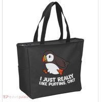 Puffin Lover I Just Really Like Puffins Ok Tote Bag thumb 2
