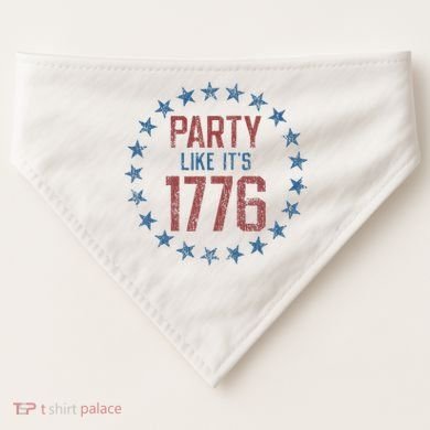 Party Like ItS 1776 USA-Made Doggie Bandana
