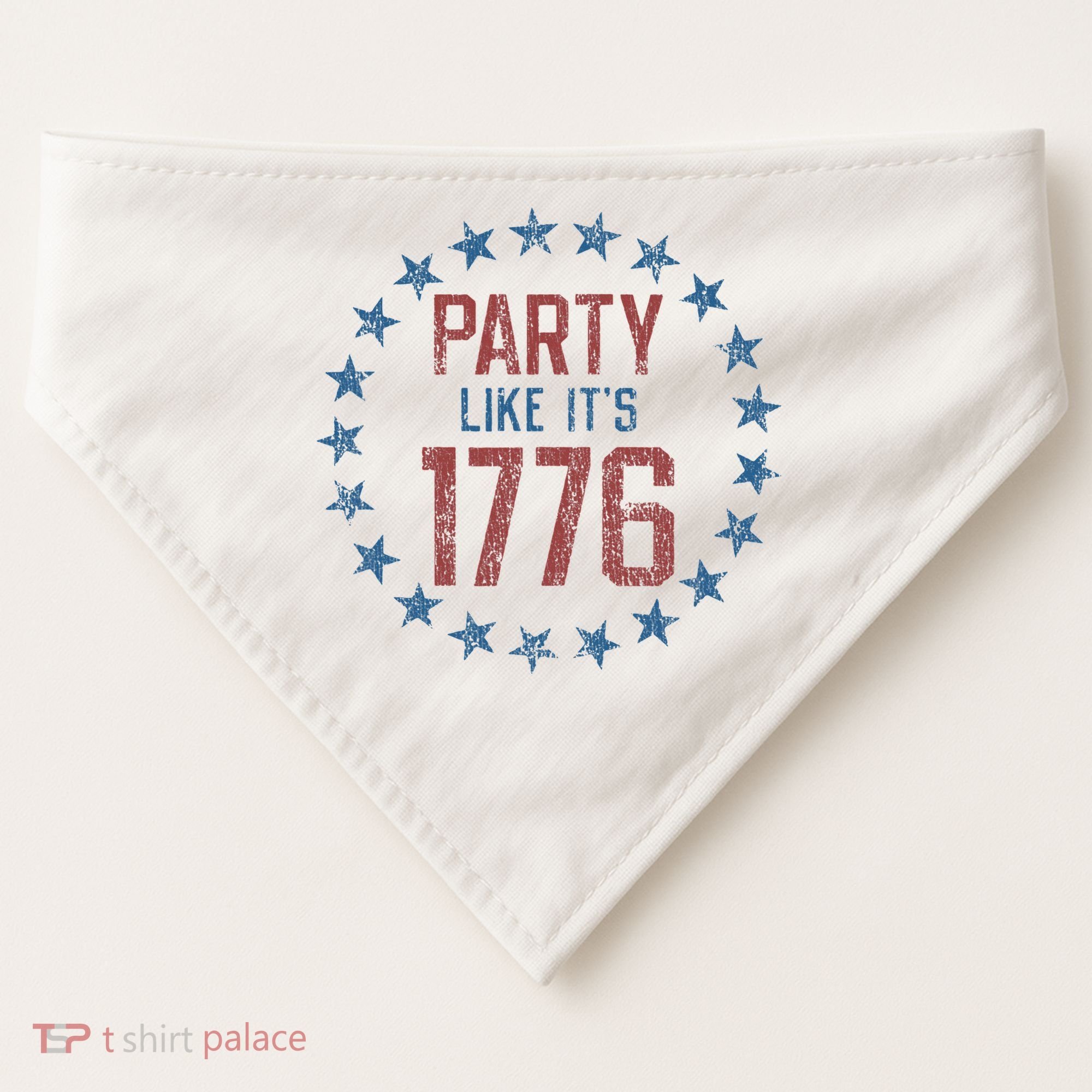 Party Like ItS 1776 USA-Made Doggie Bandana